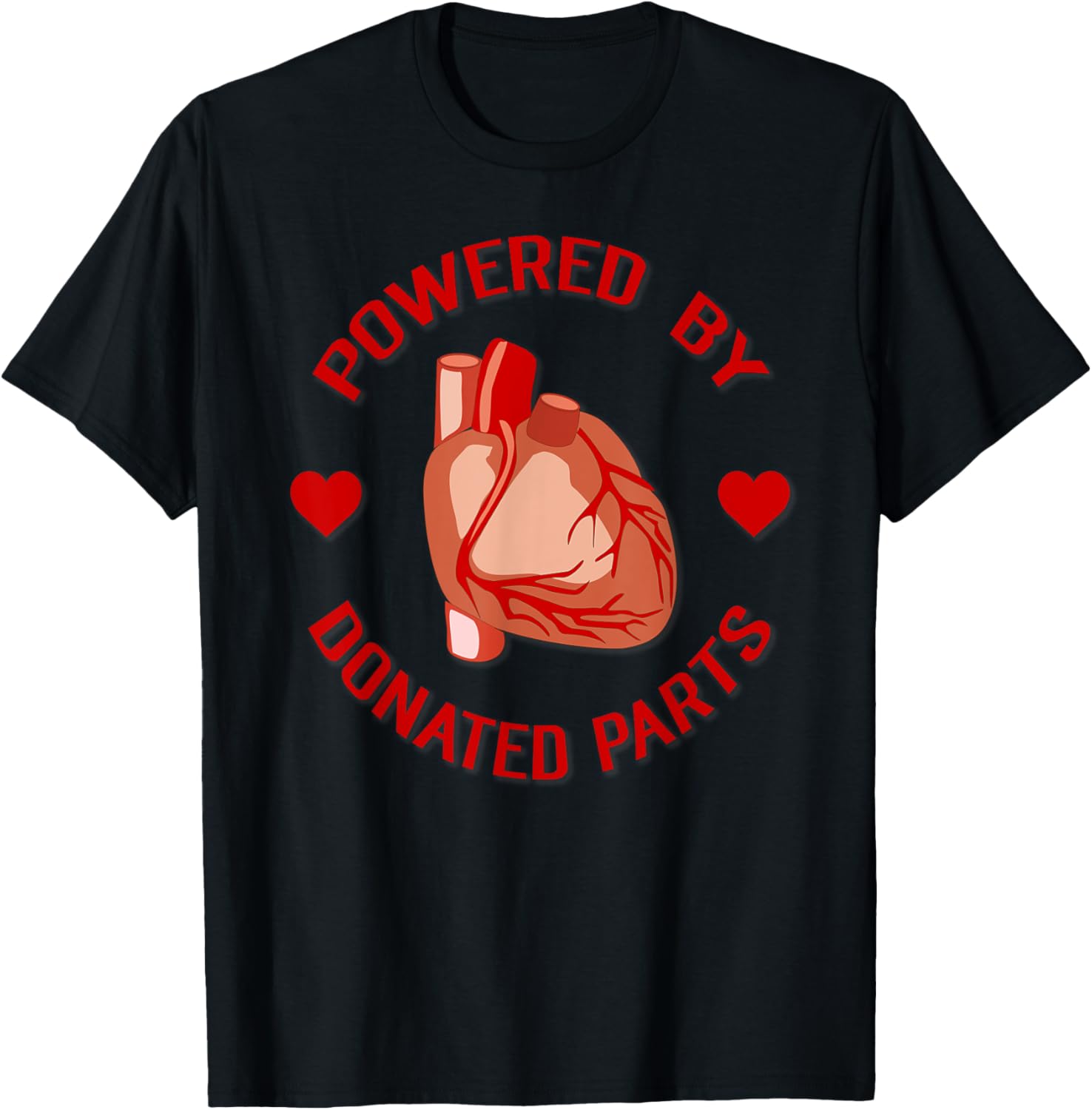 Powered By Donated Parts Heart Recipient Color